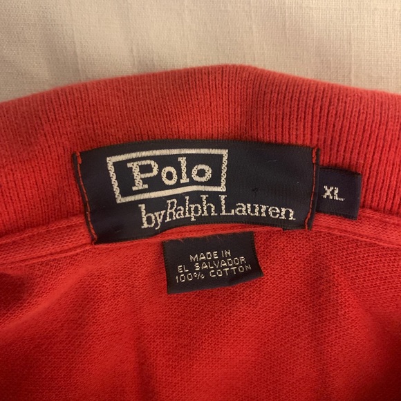 Vintage Ralph Lauren Polo LS Cardinal RED XL shirt - Picture 2 of 8